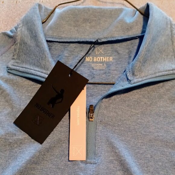 RegnaX NoBother NEW Girls Size L blue athletic long sleeve top & quarter zip - Picture 4 of 8